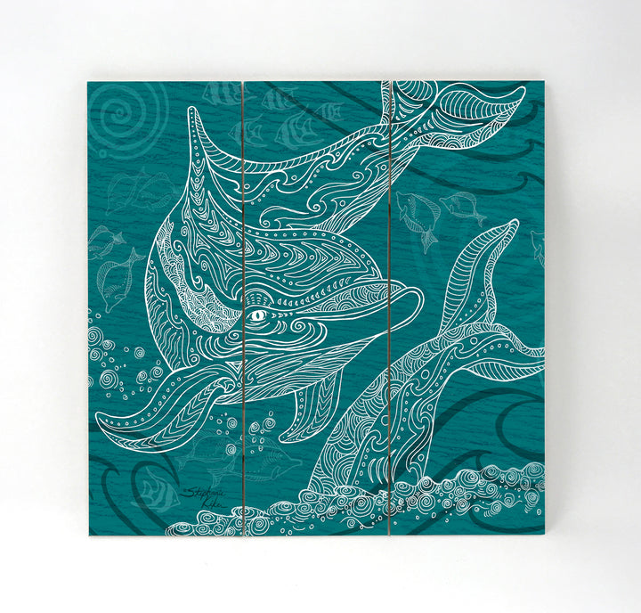 Dolphins One Color Wall Art