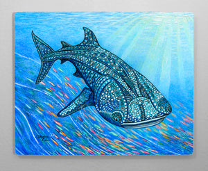 Whale Shark Aluminum Wall Art
