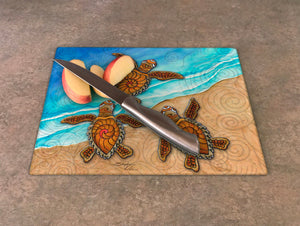 3 Baby Turtles Cutting Board