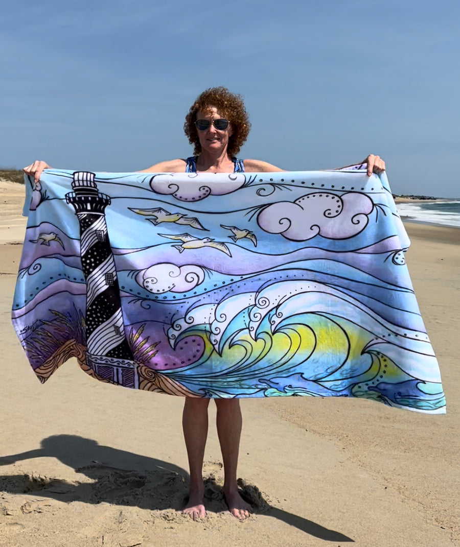 Hatteras Waves Beach Towel