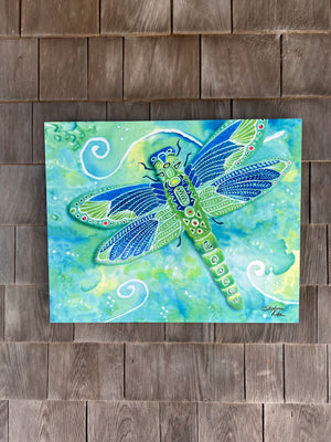 Green Dragonfly Wall Art