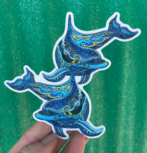 2 Dolphin Sticker