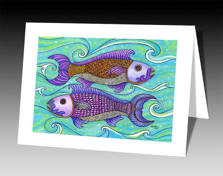 Two Fishes Notecard