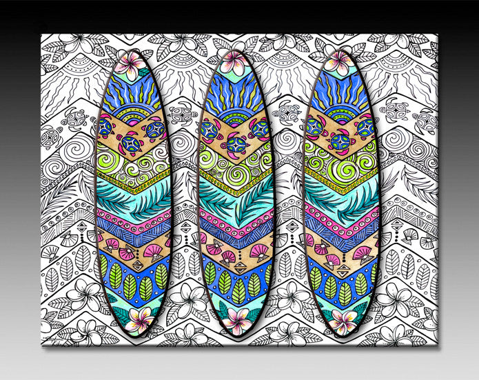 3 Surfboards Ceramic Tile