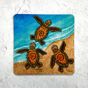 3 Baby Turtles Coaster