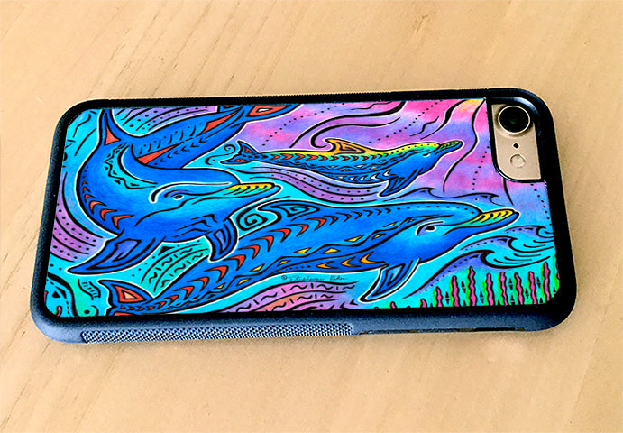 3 Dolphins iPhone Case