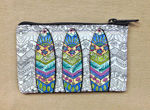 3 Surf Boards Coin Bag