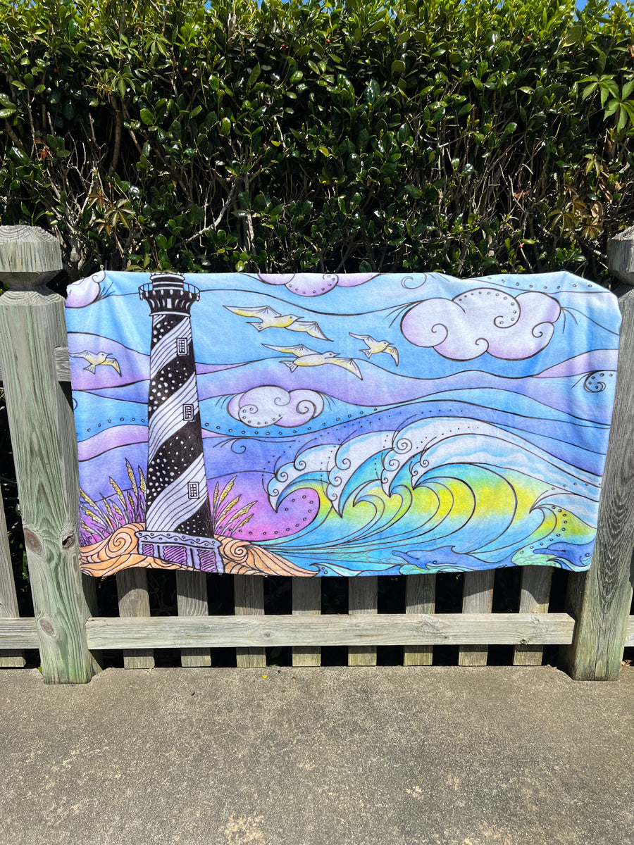 Hatteras Waves Beach Towel