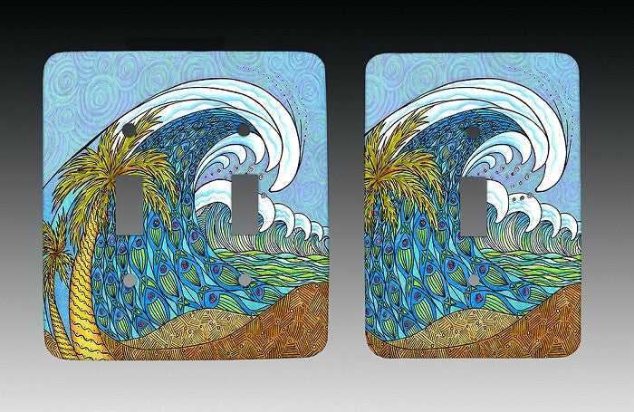 Palm Trees and Waves Light Switch Cover