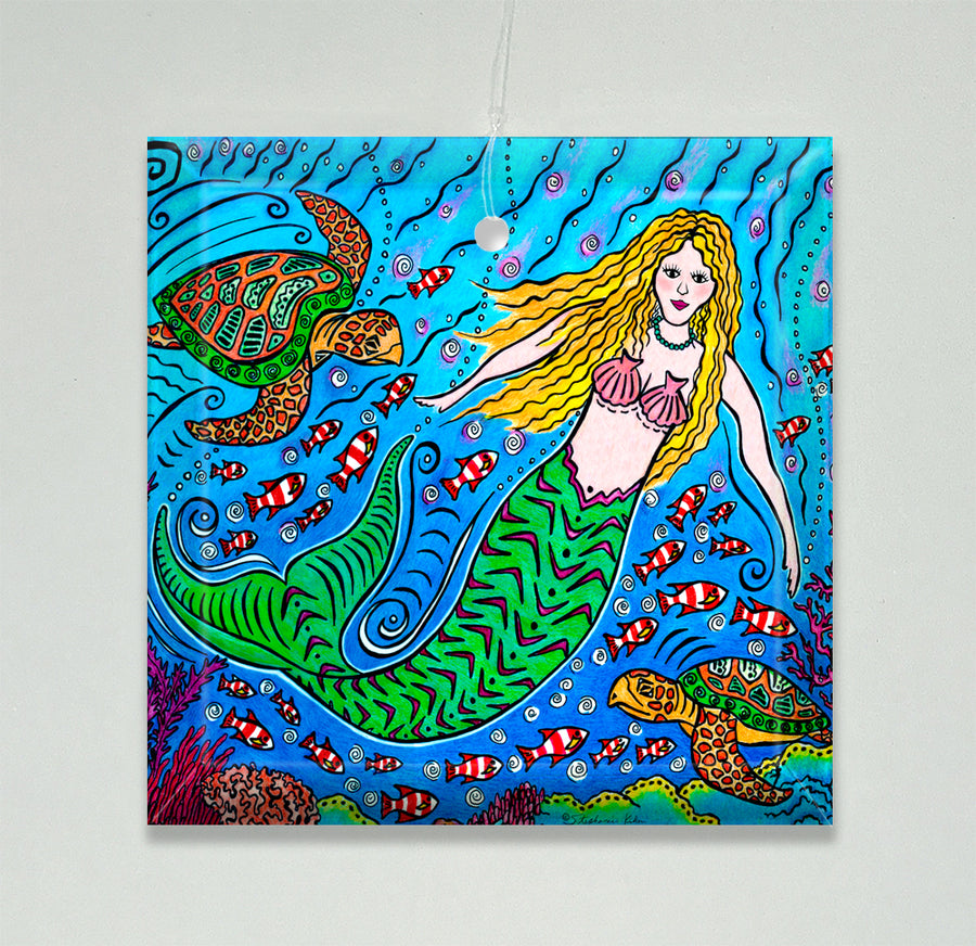 Mermaid and Turtles Ornament/Suncatcher
