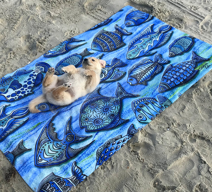 Funky Fish Beach Towel