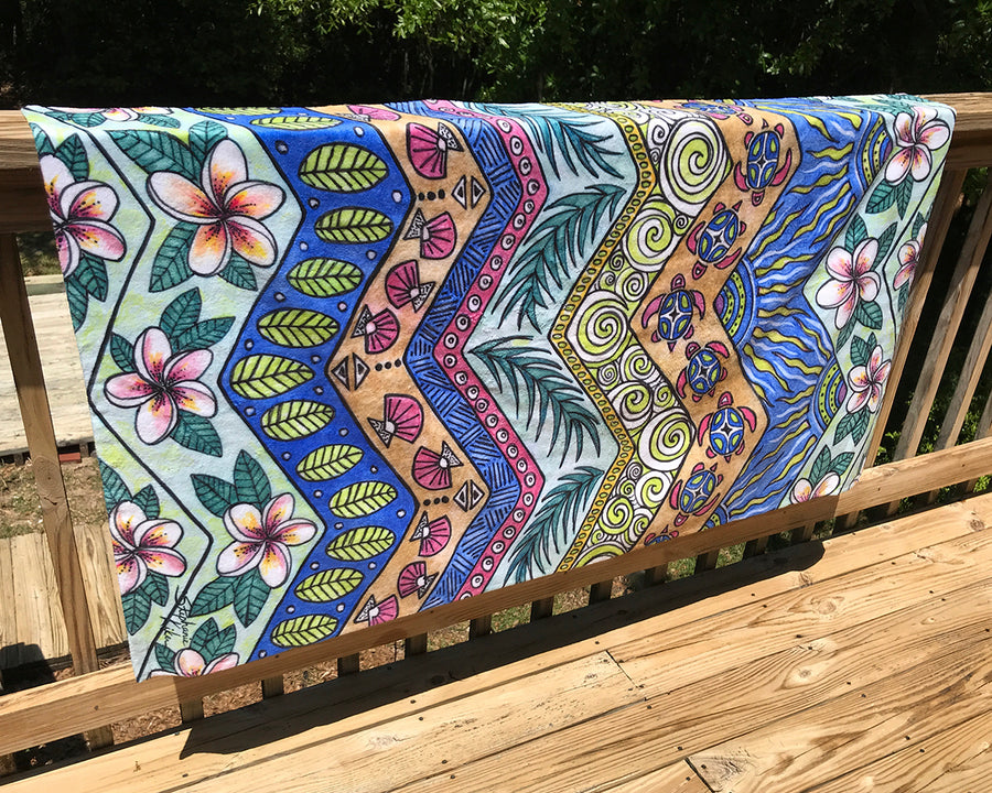Tropical Patterns Beach Towel