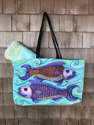 Two Fishes Beach Bag