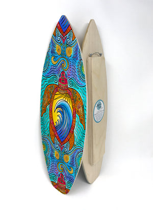 Waves of the Turtle Surfboard Wall Art