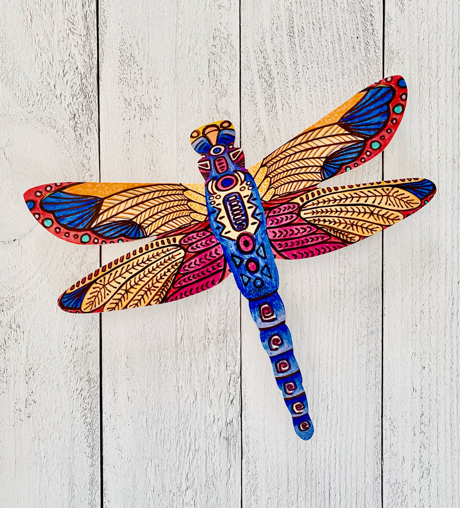 Red, Blue, Yellow Dragonfly- Dragonfly Shape
