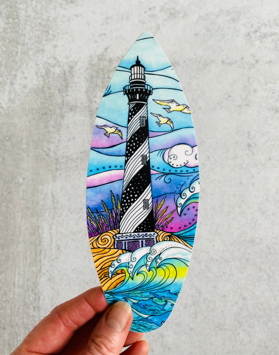 Hatteras Waves Surfboard Sticker