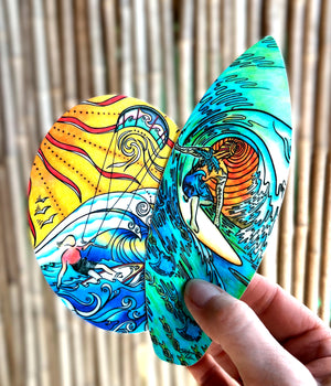 Wind and Waves Kiter Sticker