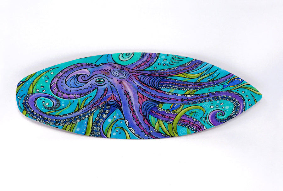 Octopus Surfboard Wall Art