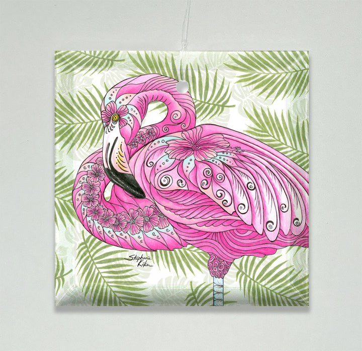 Flamingo Flowers Ornament/Suncatcher
