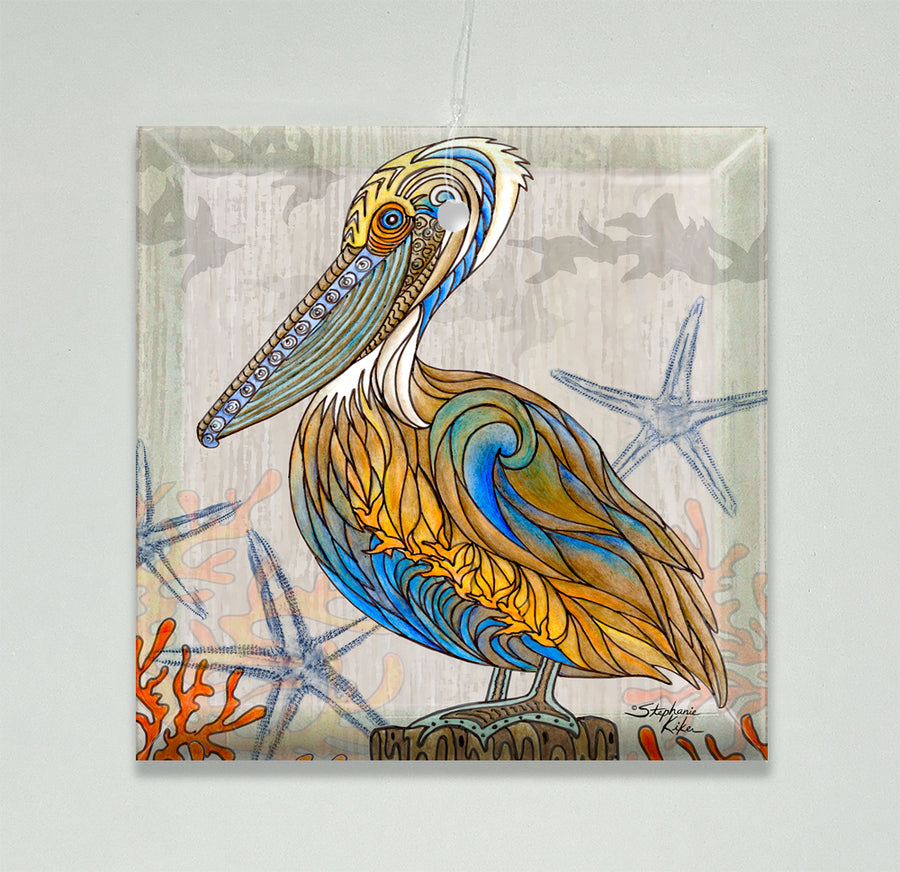Pelican Perch Ornament/Suncatcher
