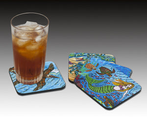 Dragonfly Flowers Coaster