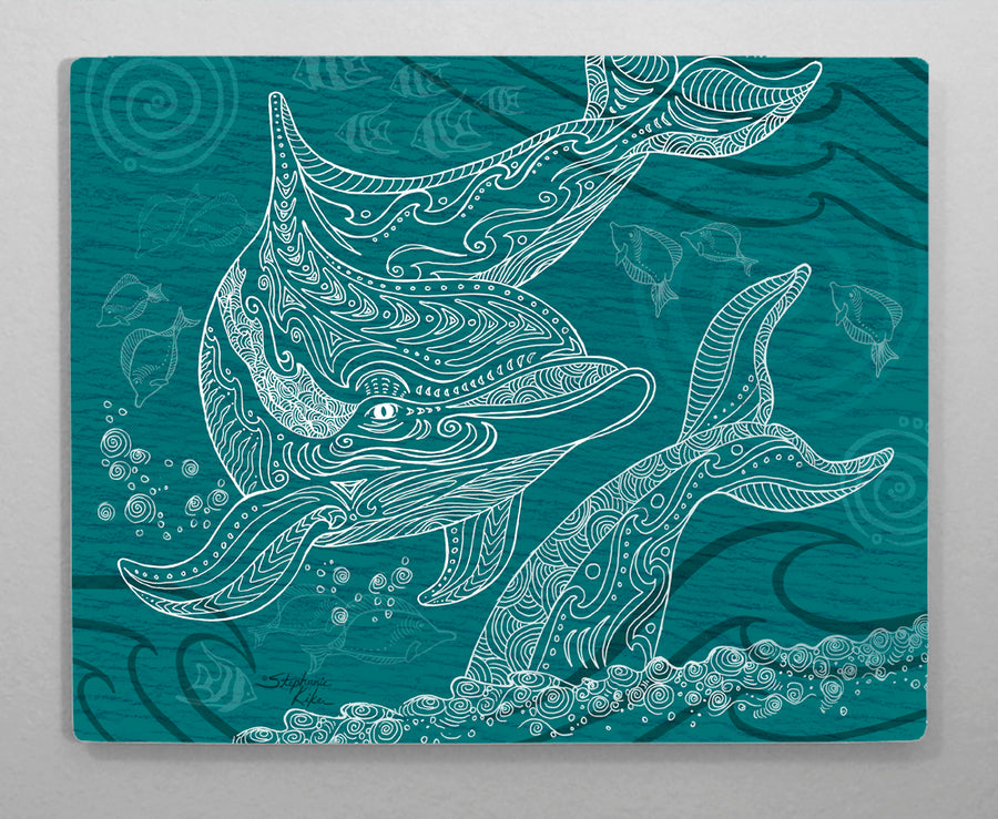 Dolphin One Color Aluminum Wall Art