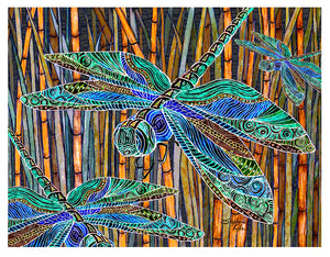 Dragonfly Garden Print