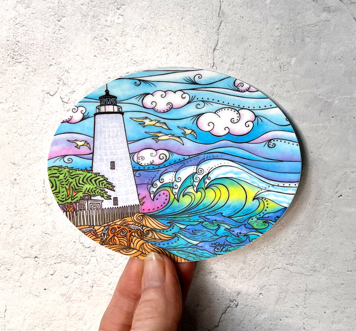 Ocracoke Waves Sticker