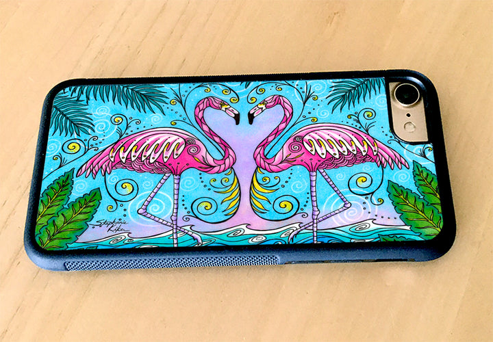 Flamingo Love iPhone Case
