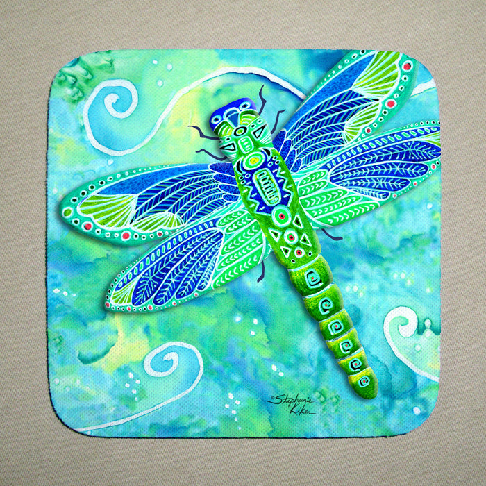 Green Dragonfly Coaster