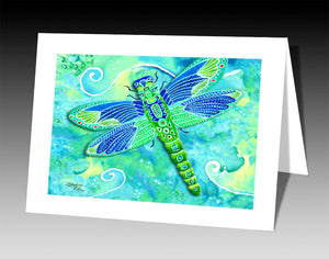 Green Dragonfly Notecard