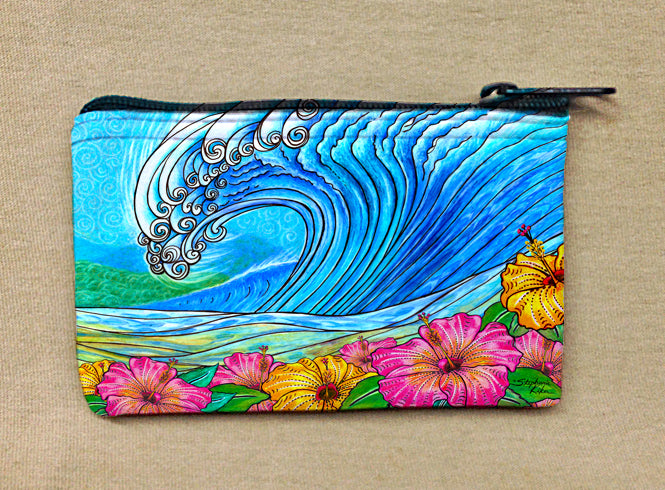 Hibiscus Wave Coin Bag