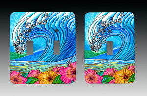 Hibiscus Wave Light Switch Cover