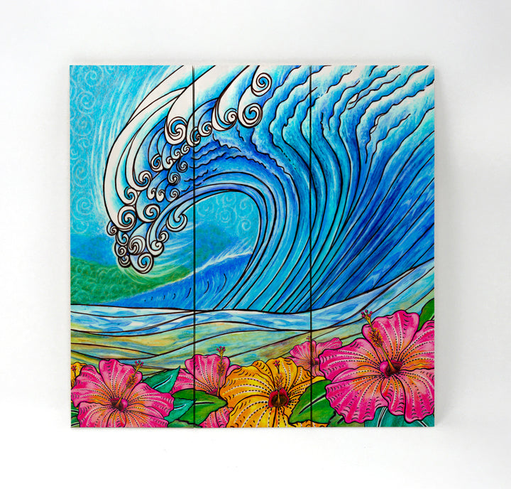 Hibiscus Wave Wall Art