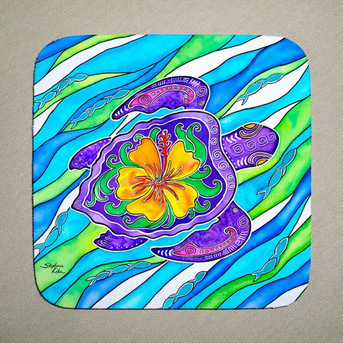 Hibiscus Turtle Coaster