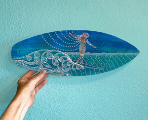 Lady Slider Surfboard Wall Art