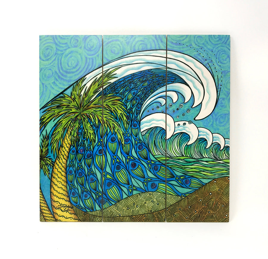 Palm Trees and Waves Wall Art