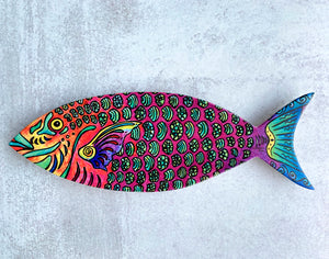 Parrot Fish Wood Wall Art