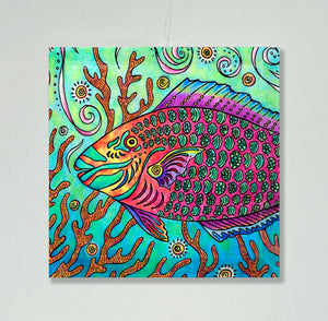 Parrot Fish Ornament/Suncatcher