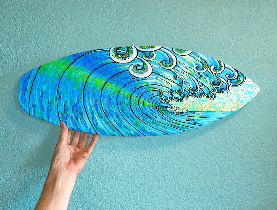 Party Wave Surfboard Wall Art