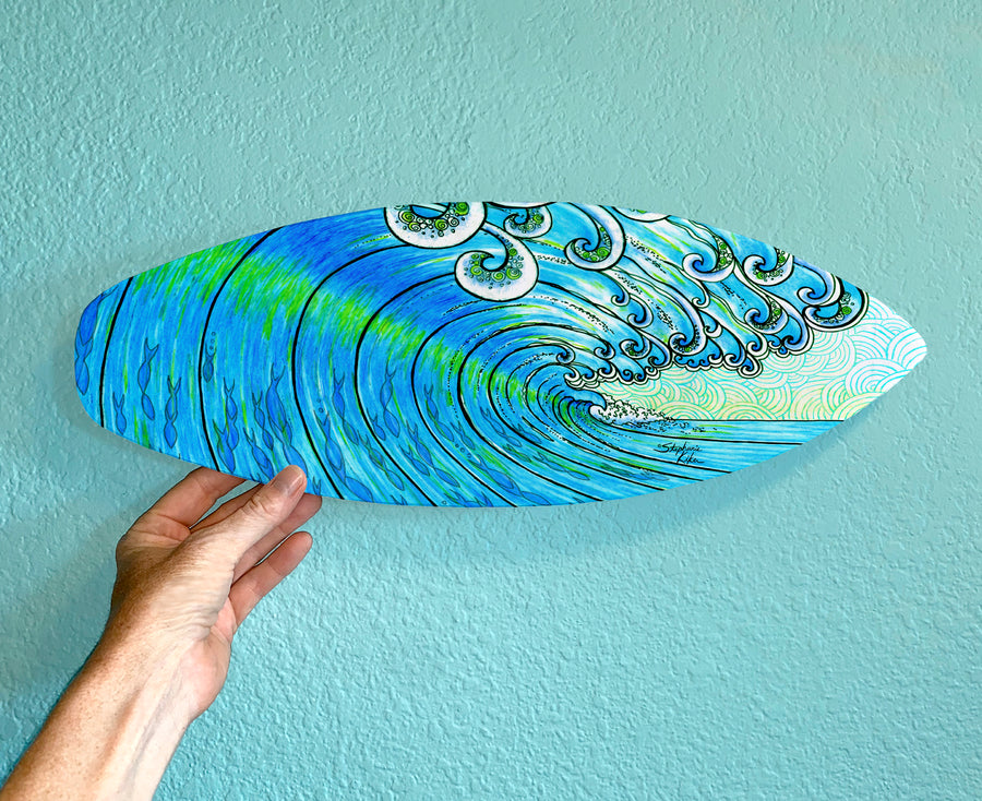 Party Wave Surfboard Wall Art