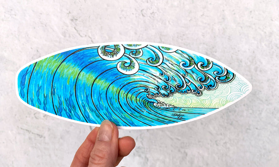 Party Wave Surfboard  Sticker