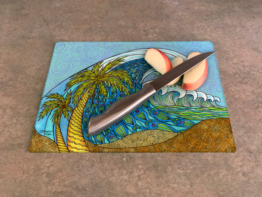 Palm Trees and Waves Cutting Board