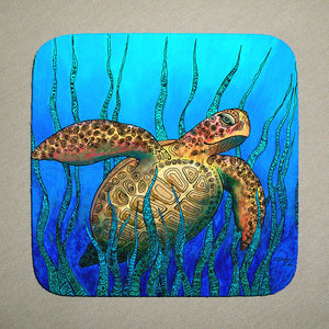 Sea Grass Turtle Coaster