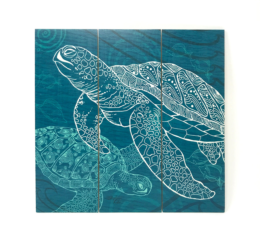 Sea Turtles One Color Wall Art