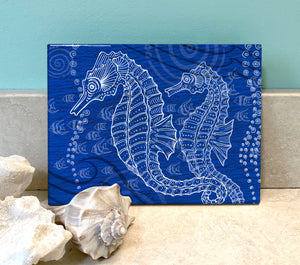 Seahorses One Color Ceramic Tile