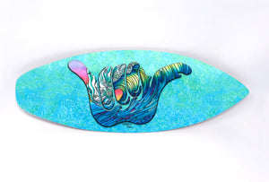 Shaka Wave Surfboard Wall Art