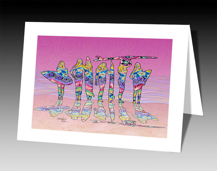 Surf Sisters Notecard
