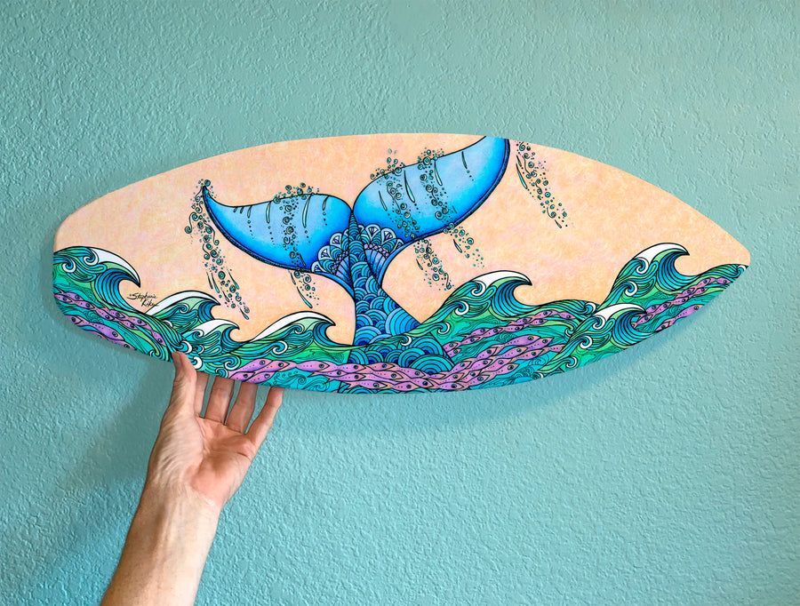 Tails of the Sea Surfboard Wall Art