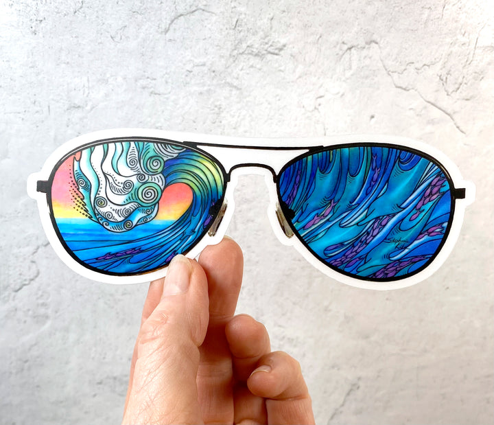 The Wave Sunglasses Sticker